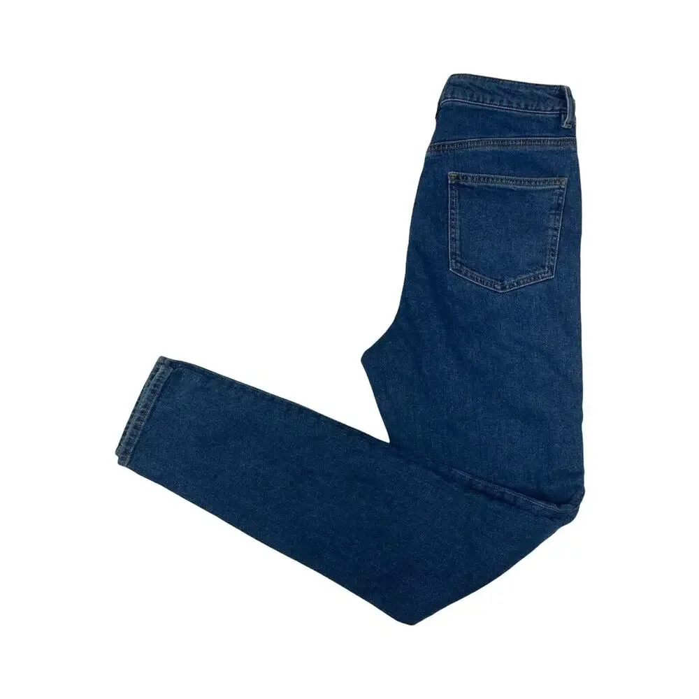 Asos Farleigh Slim High Rise Medium Wash Mom Jeans Size 28x36